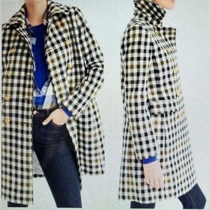 NWT JCrew Double Breasted Coat in Oxford Check